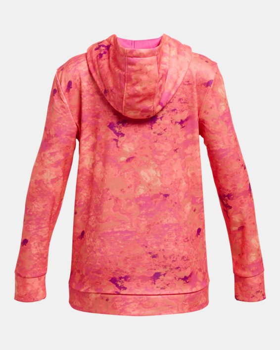 Sudadera con Capucha Armour Fleece® Printed para niña, Pink, pdpMainDesktop image number 1